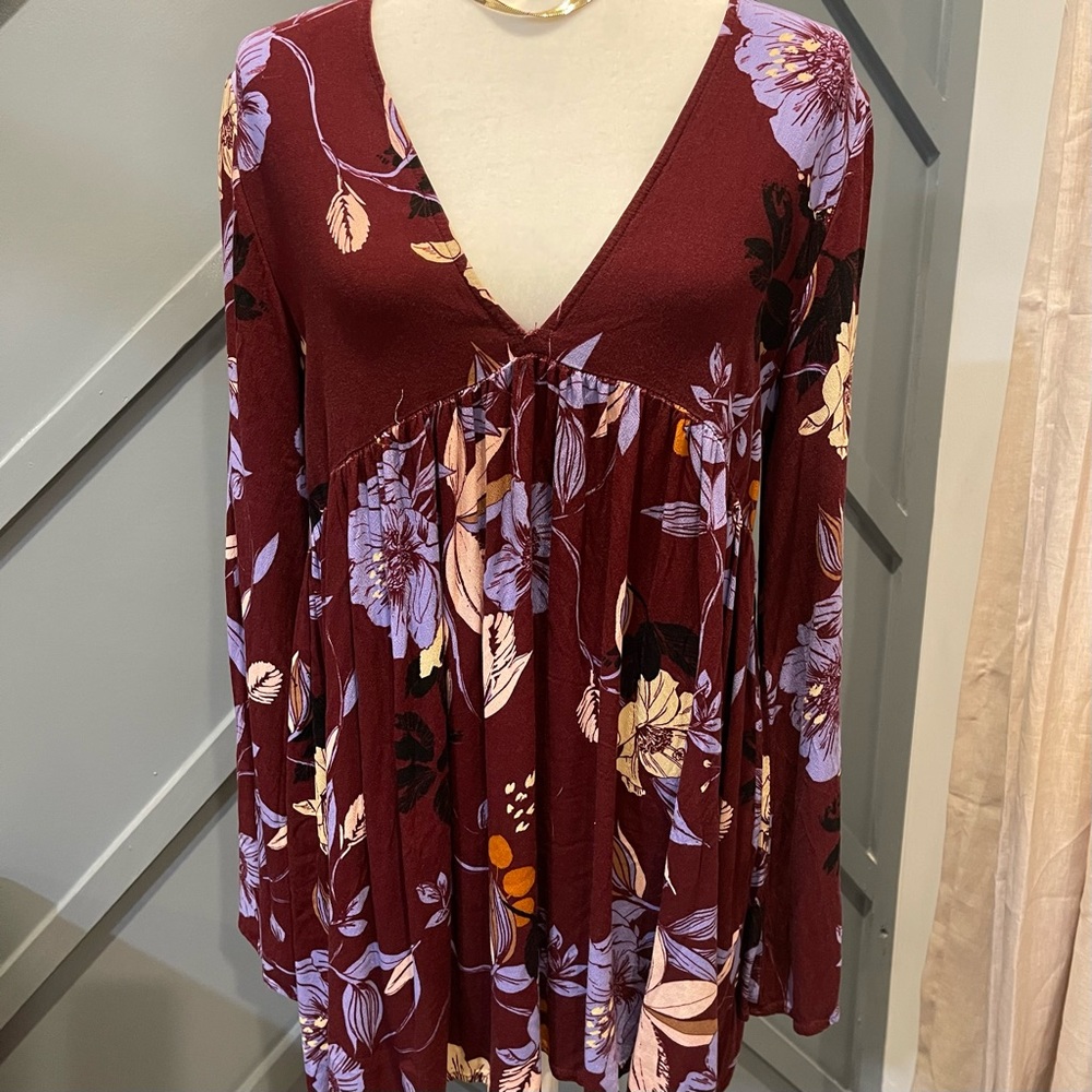 Free People Flower Blouse